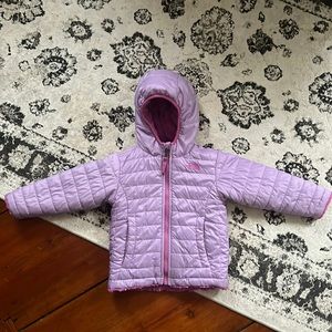 Toddler girl reversible north face winter jacket
